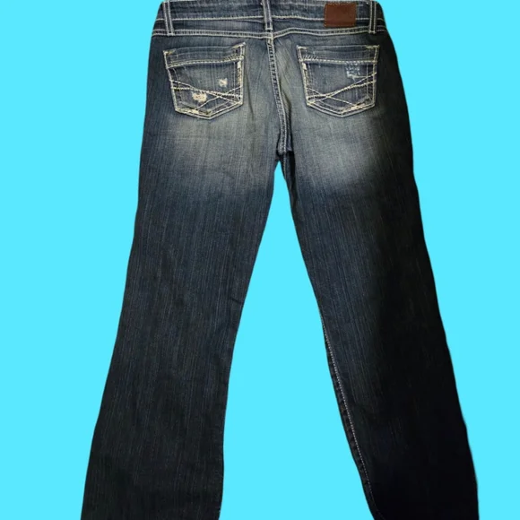 BKE Starlite Womens Flare Stretch Dark Wash Jeans Sz 28 - Picture 6 of 11